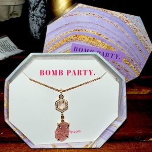 BP Rose Gold Druzy Necklace